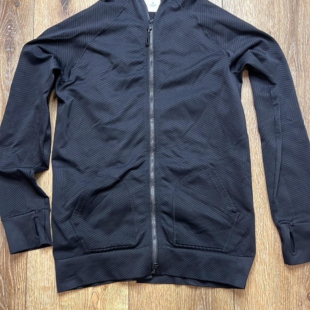 Adidas x Reigning Champ Black Ribbed Hoodie Size M - Picture 3 of 8